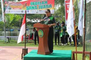 Bupati Inhil Buka Open Turnamen Volly Ball Putra Dandim Cup 2022