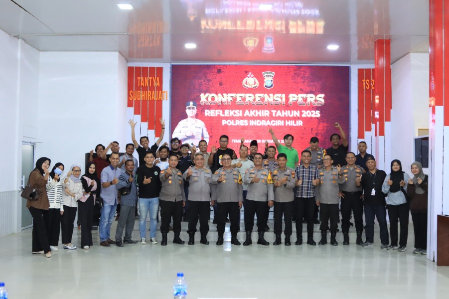 Akhir Tahun 2025, Polres Inhil Beberkan Penanganan Kamtibmas dan Kasus Menonjol