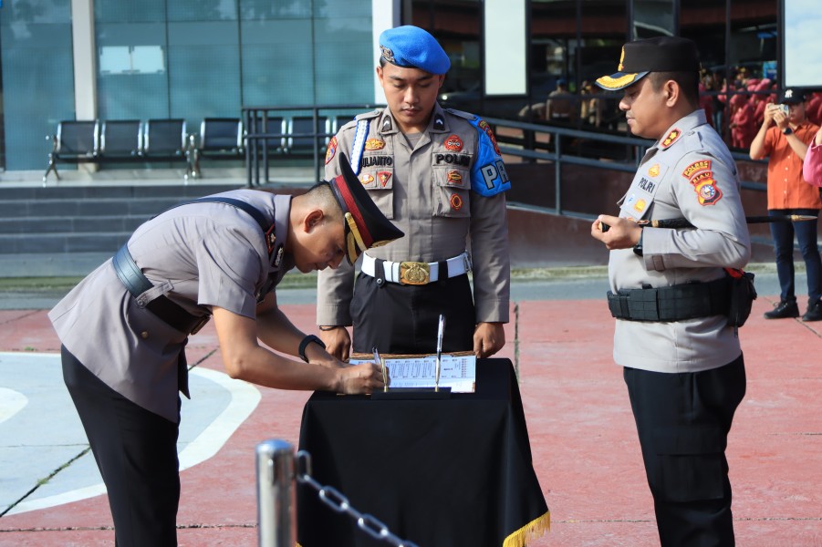 Kapolres Inhil Pimpin Sertijab Wakapolres Bersama Pejabat Utama dan Kapolsek Jajaran