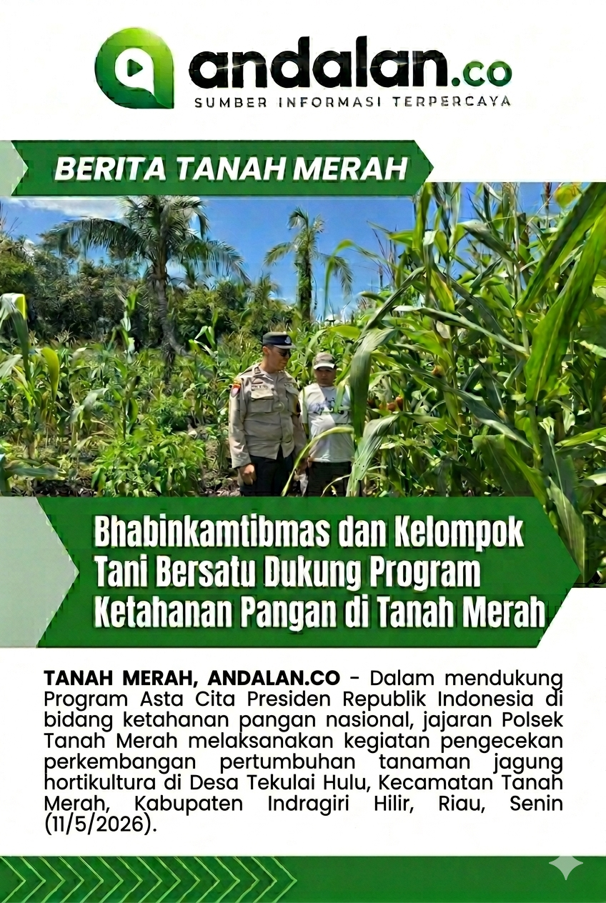 Bhabinkamtibmas dan Kelompok Tani Bersatu Dukung Program Ketahanan Pangan di Tanah Merah