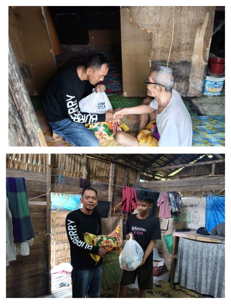 IWO dan PLN ULP Tembilahan Salurkan Puluhan Paket Sembako Kepada Warga Kurang Mampu