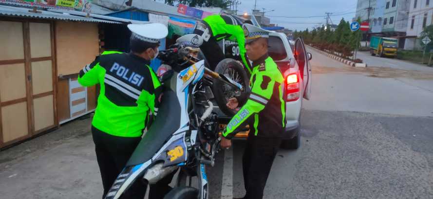Balap Liar di Bulan Ramadhan, Sekelompok Pemuda di Amankan Satlantas Polres Inhil