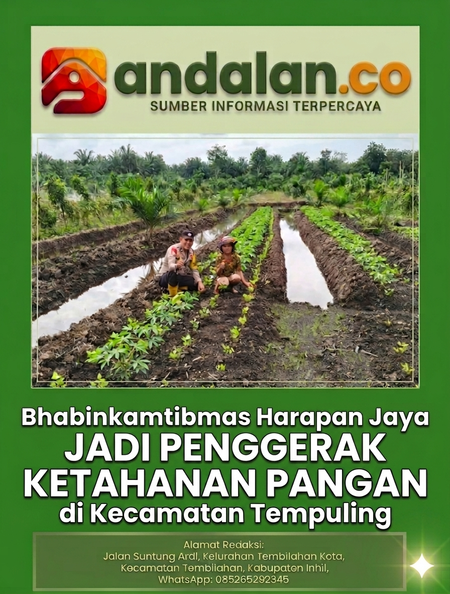 Bhabinkamtibmas Harapan Jaya Jadi Penggerak Ketahanan Pangan di Kecamatan Tempuling