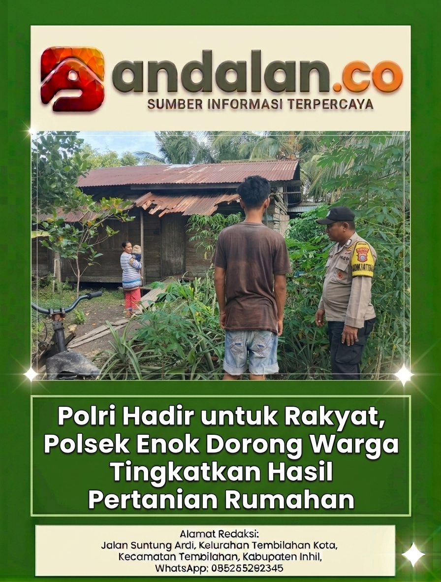Polri Hadir untuk Rakyat, Polsek Enok Dorong Warga Tingkatkan Hasil Pertanian Rumahan