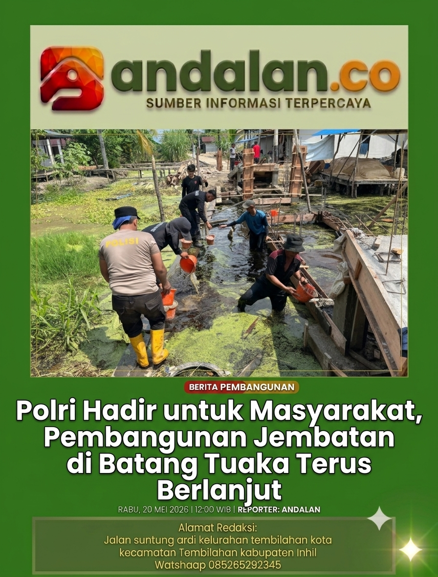 Polri Hadir untuk Masyarakat, Pembangunan Jembatan di Batang Tuaka Terus Berlanjut