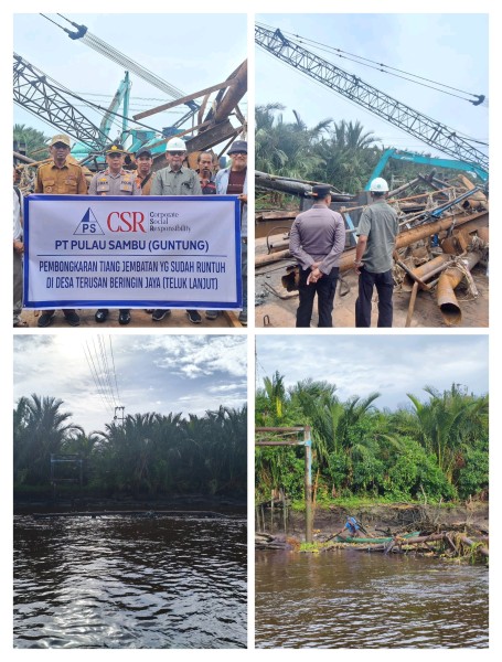 Dukung Akses Sungai yang Lancar, Sambu Group Bongkar Tongkat Jembatan Teluk Lanjut