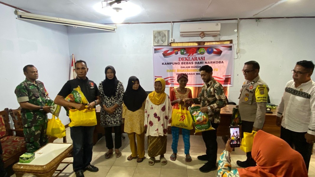 Deklarasi Kampung Bebas Narkoba, Polsek Tanah Merah Gencarkan Pencegahan Penyalahgunaan Narkoba