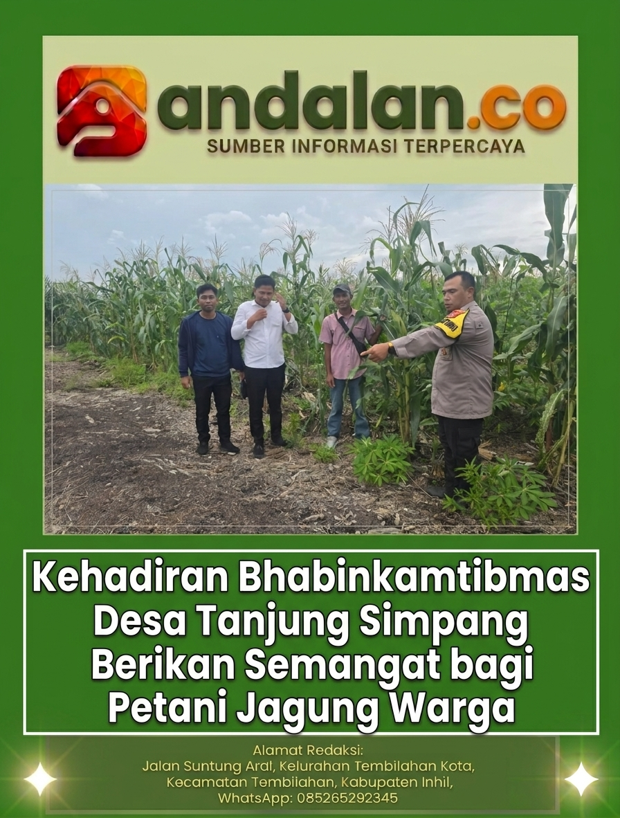 Kehadiran Bhabinkamtibmas Desa Tanjung Simpang Berikan Semangat bagi Petani Jagung Warga