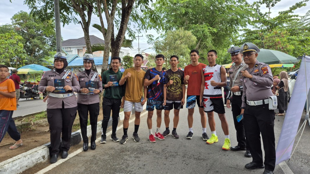 Polres Inhil Sosialisasi Riau Bhayangkara Run 2025
