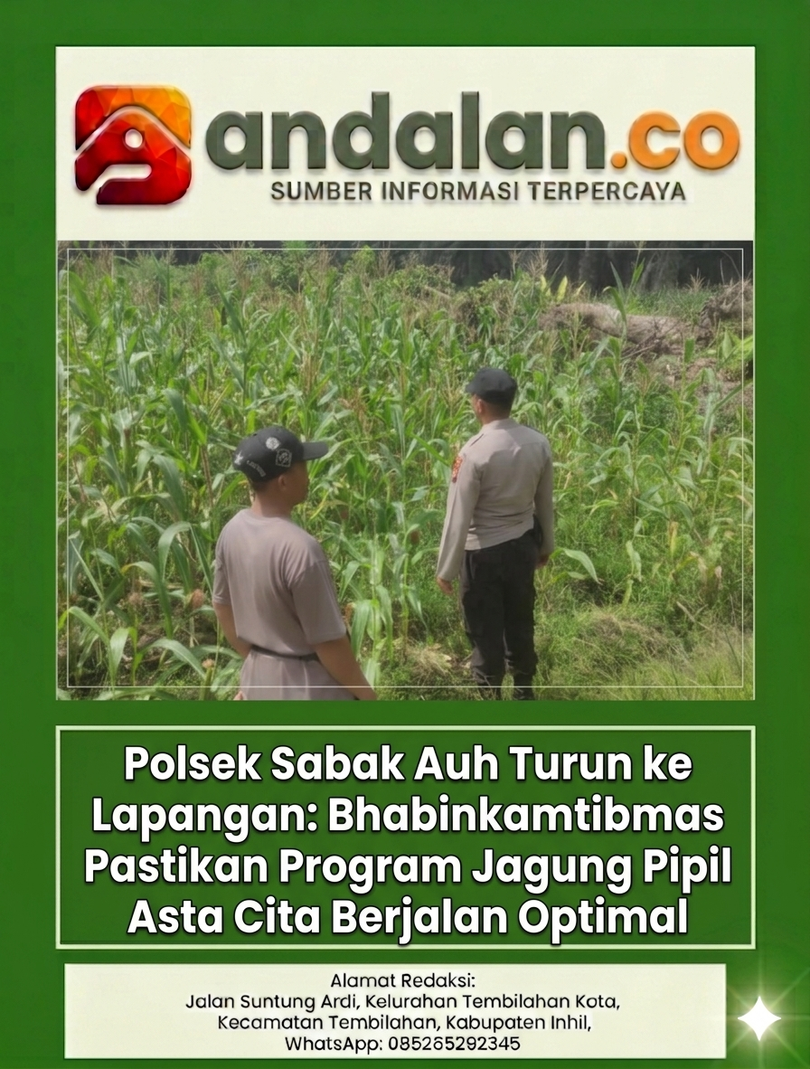 Polsek Sabak Auh Turun ke Lapangan:Bhabinkamtibmas Pastikan Program Jagung Pipil Asta Cita Berjalan Optimal