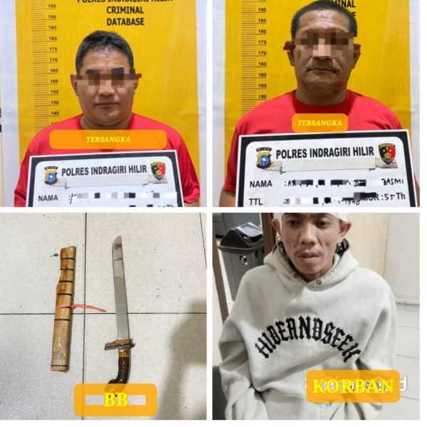 Polres Inhil Tangkap Dua Pelaku Pengeroyokan di Tembilahan, Korban Alami Luka Bacok di Kepala