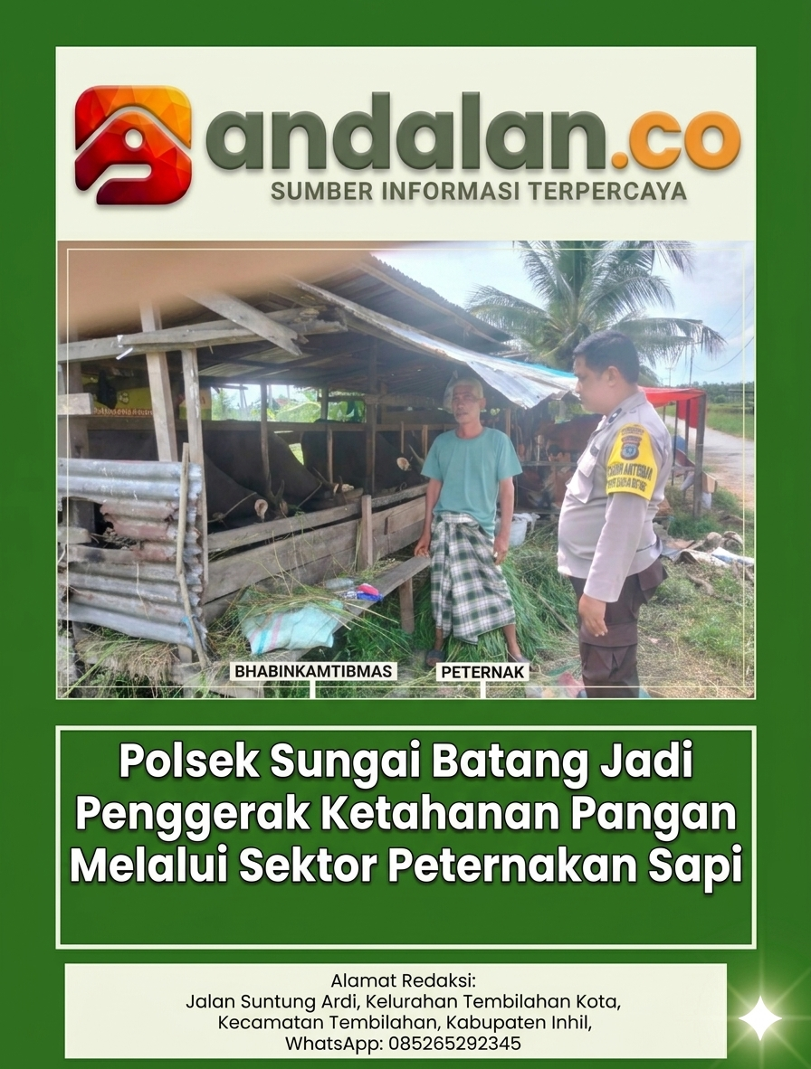 Polsek Sungai Batang Jadi Penggerak Ketahanan Pangan Melalui Sektor Peternakan Sapi