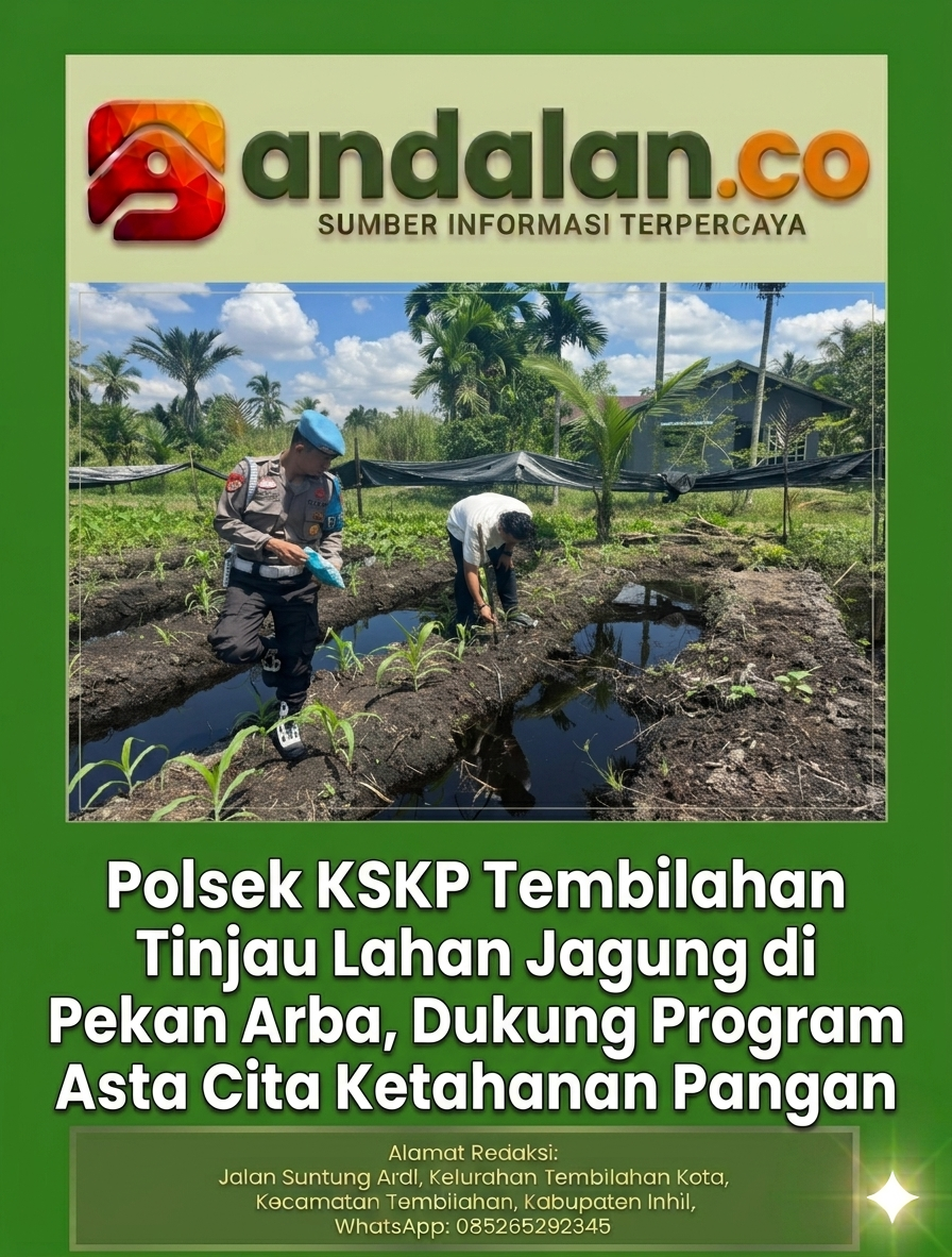 Polsek KSKP Tembilahan Tinjau Lahan Jagung di Pekan Arba, Dukung Program Asta Cita Ketahanan Pangan