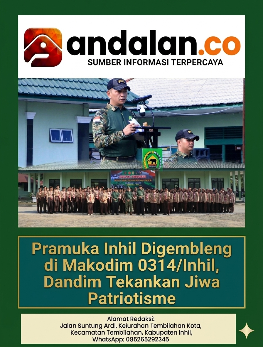 Pramuka Inhil Digembleng di Makodim 0314/Inhil, Dandim Tekankan Jiwa Patriotisme