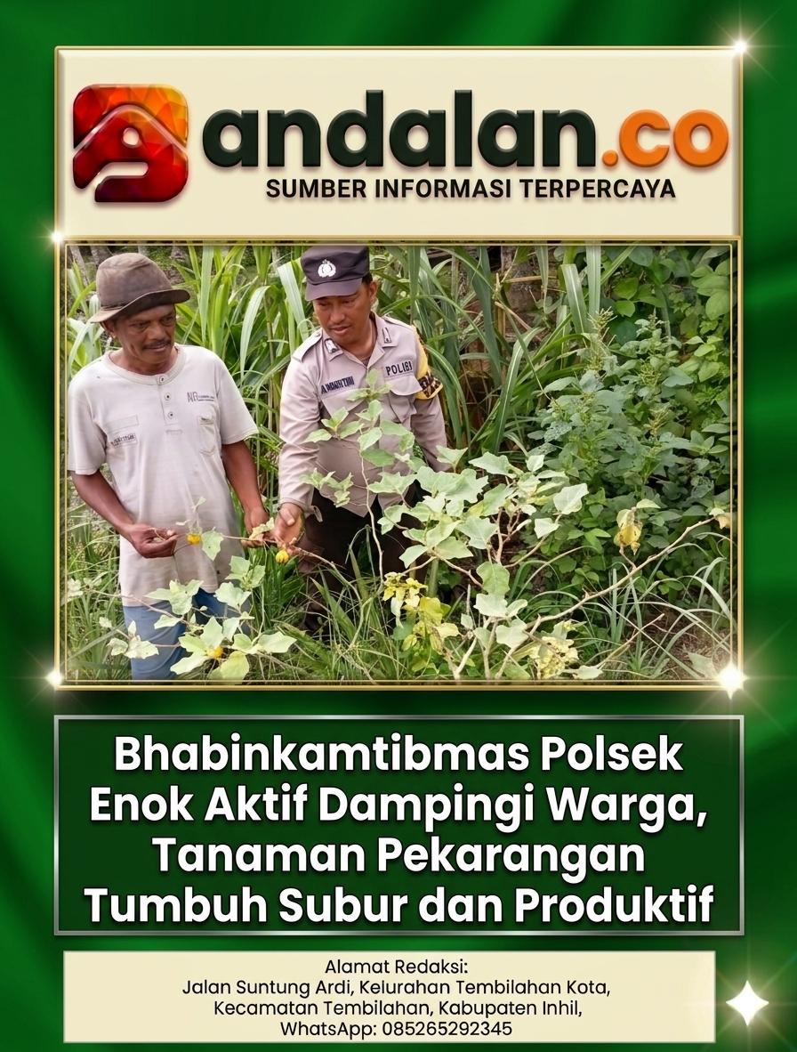 Bhabinkamtibmas Polsek Enok Aktif Dampingi Warga, Tanaman Pekarangan Tumbuh Subur dan Produktif