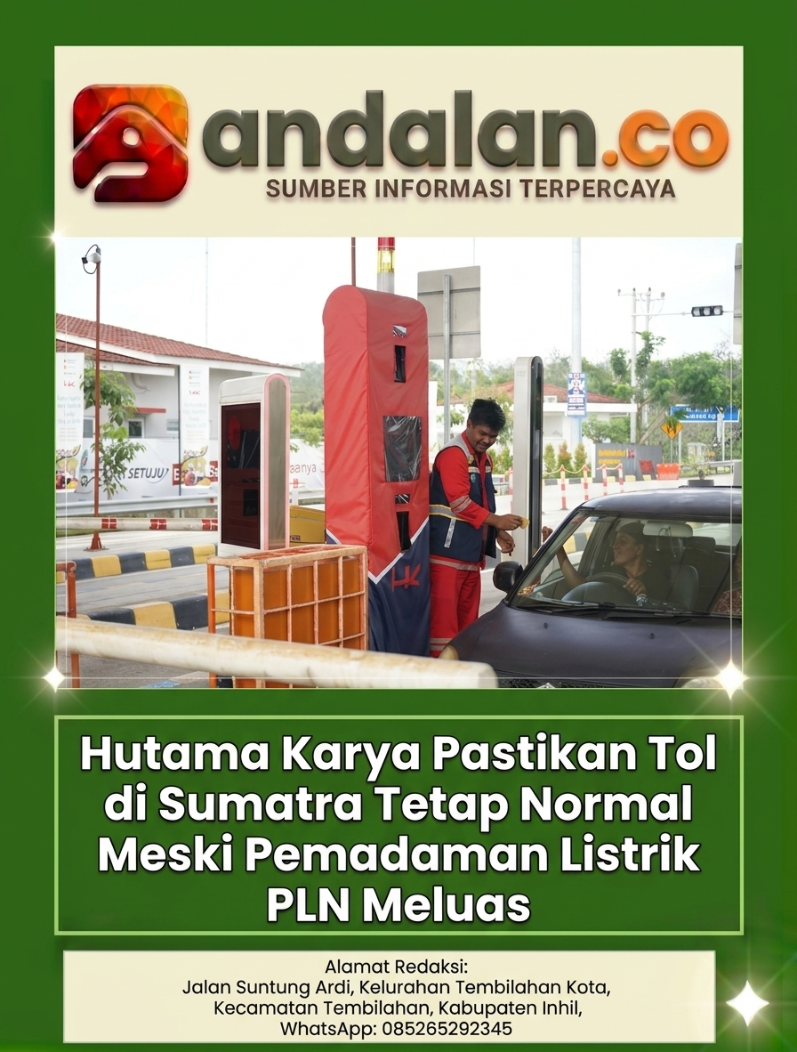 Hutama Karya Pastikan Tol di Sumatra Tetap Normal Meski Pemadaman Listrik PLN Meluas