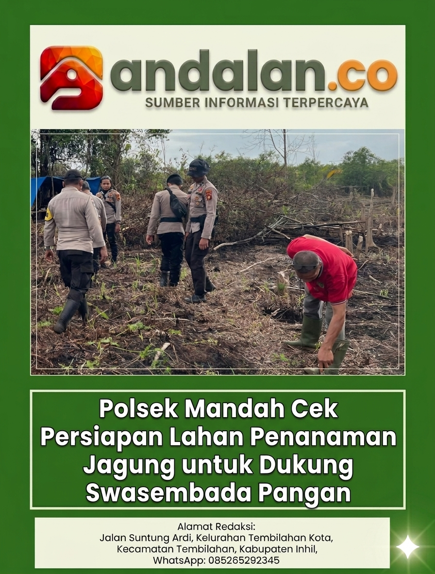 Polsek Mandah Cek Persiapan Lahan Penanaman Jagung untuk Dukung Swasembada Pangan