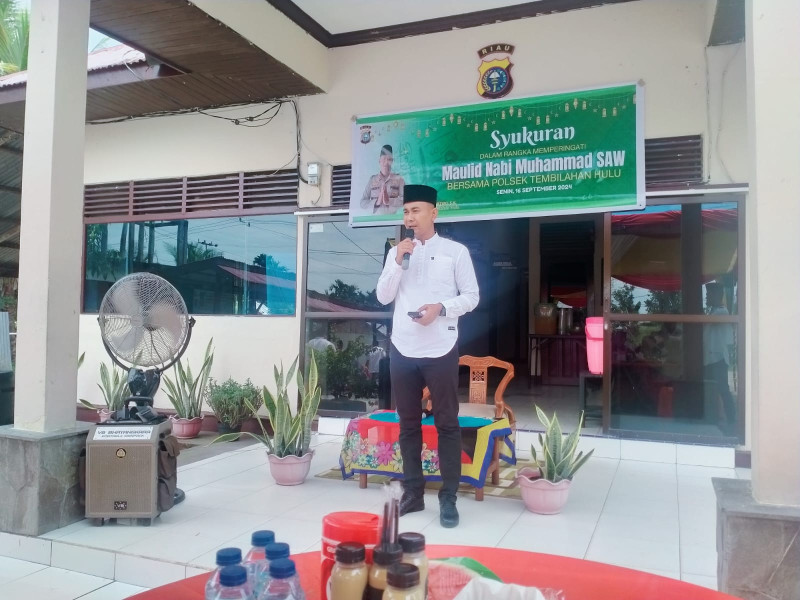 Polsek Tembilahan Hulu Gelar Syukuran dan Maulid Nabi Muhammad SAW