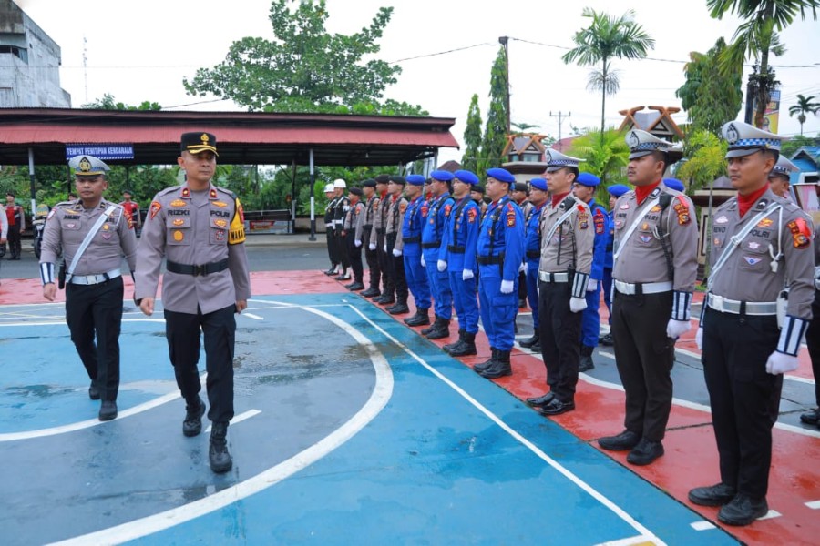 Polres Inhil Apel Gelar Pasukan Operasi Ketupat Lancang Kuning 2025, Pastikan Kesiapan Arus Mudik