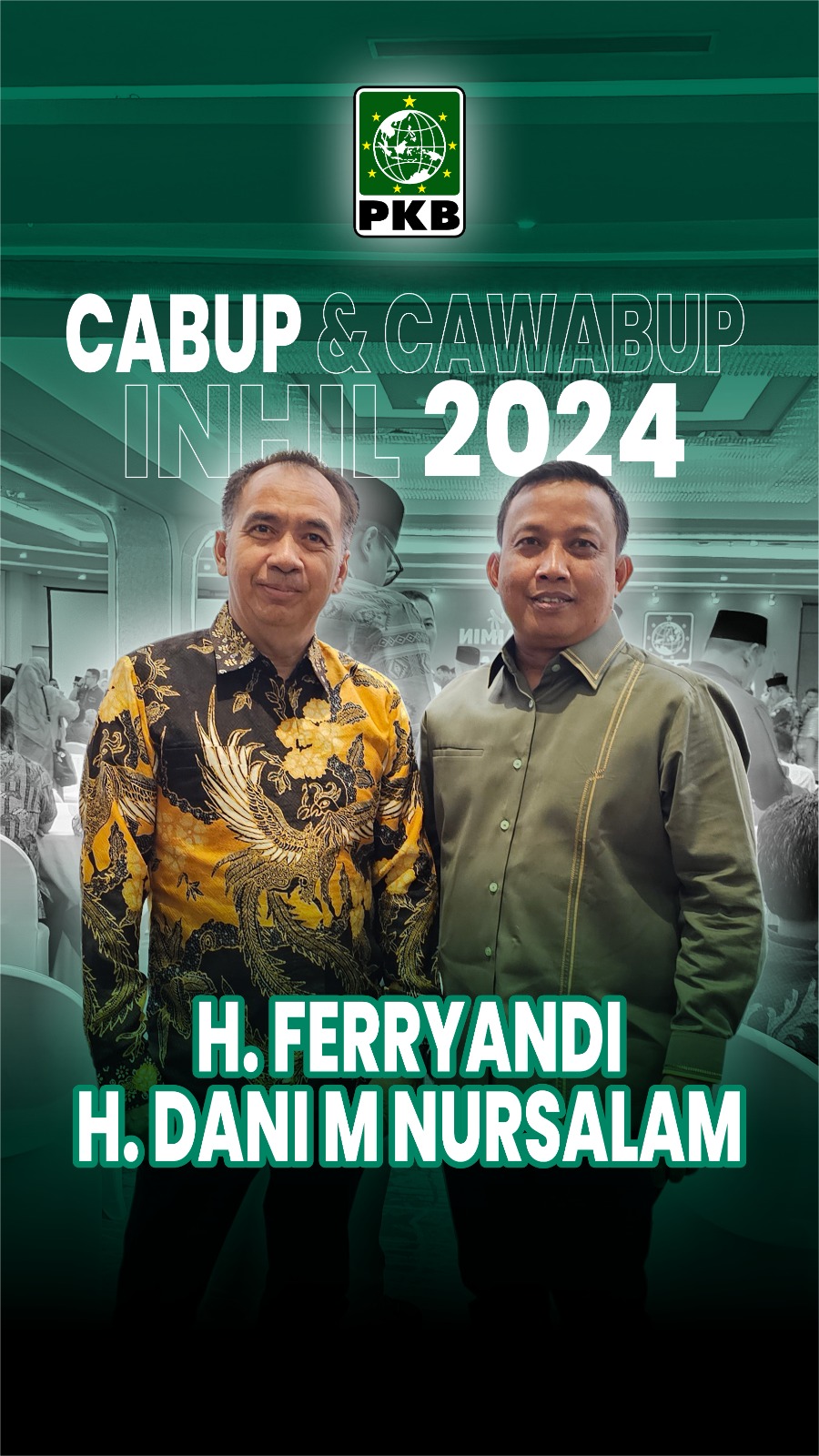 Sah ! Feryyandi dan Dani Nursalam Maju Pilkada Inhil 2024