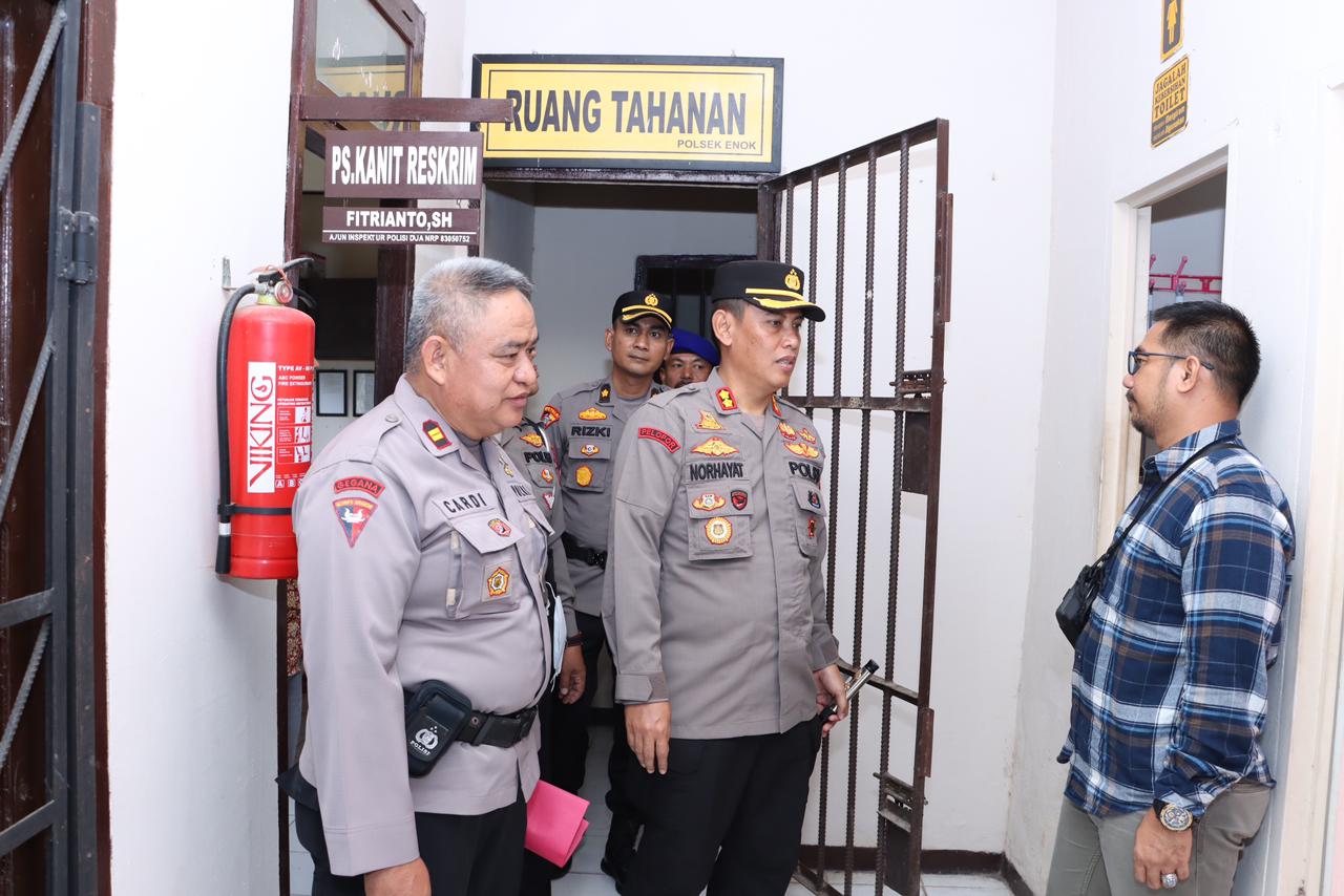 Kapolres Inhil, Polda Riau Laksanakan Kunker ke Polsek Enok