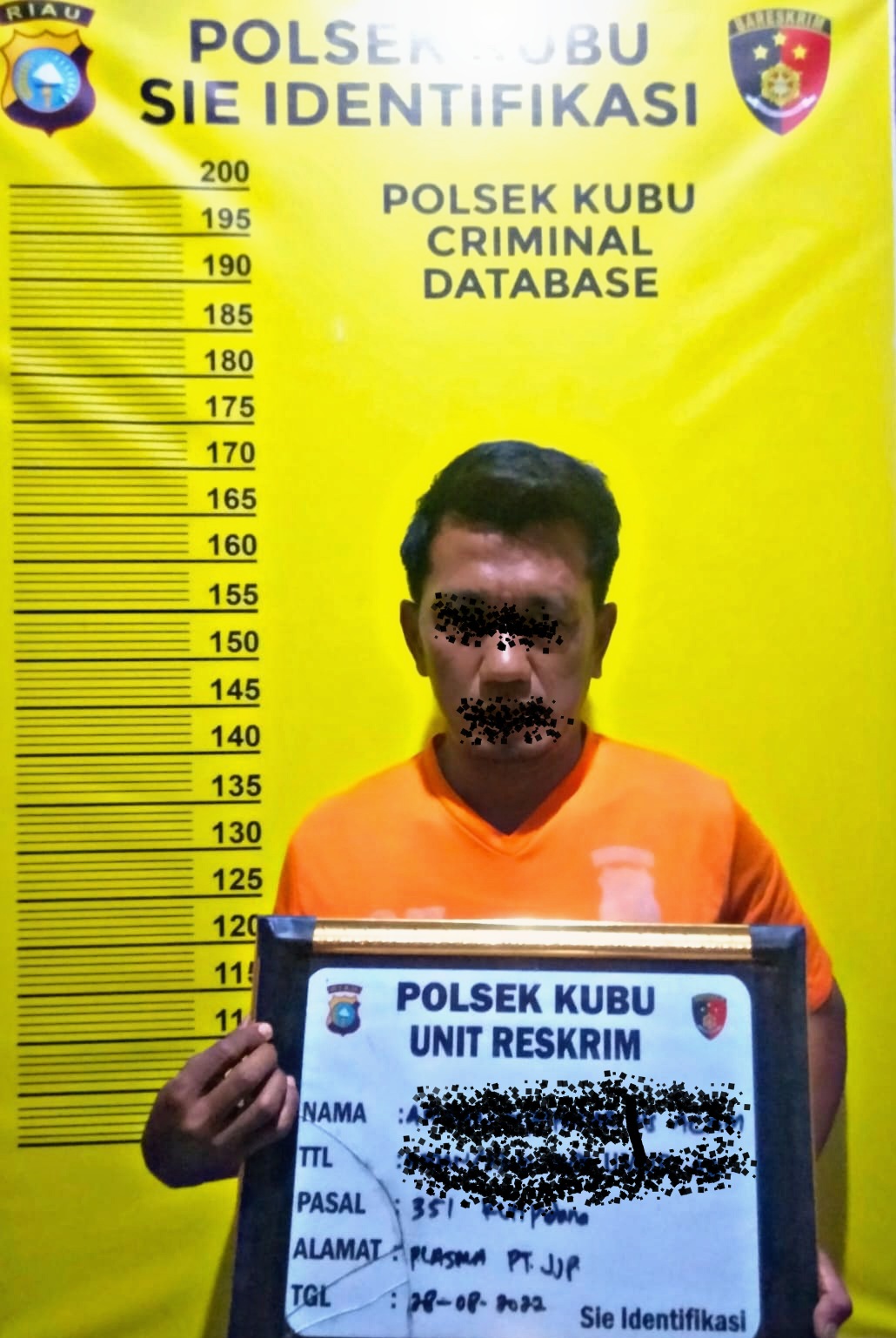 Karyawan PT JJP Rohil Aniaya Mandor, Banting Hingga Injak Kepala Korban.