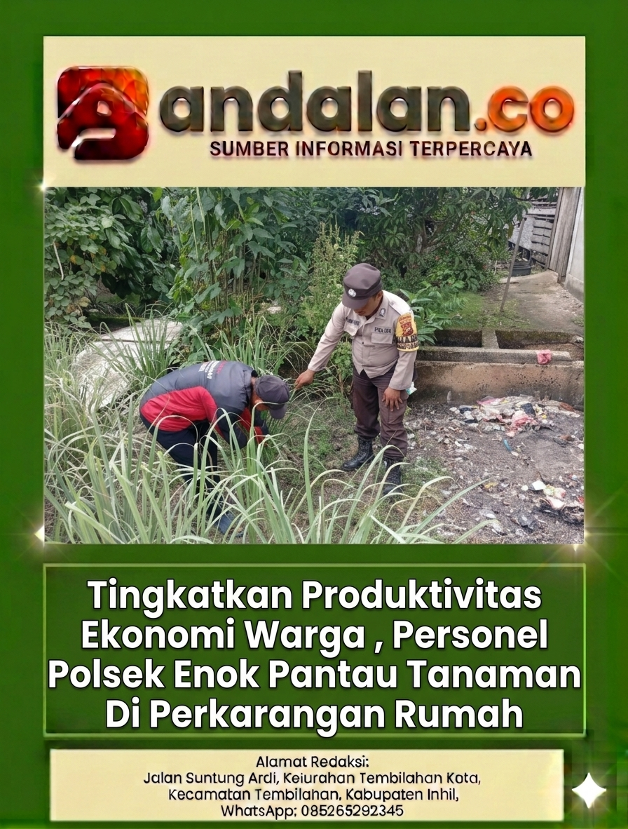 Tingkatkan Produktivitas Ekonomi Warga ,Personel Polsek Enok Pantau Tanaman Di Perkarangan Rumah