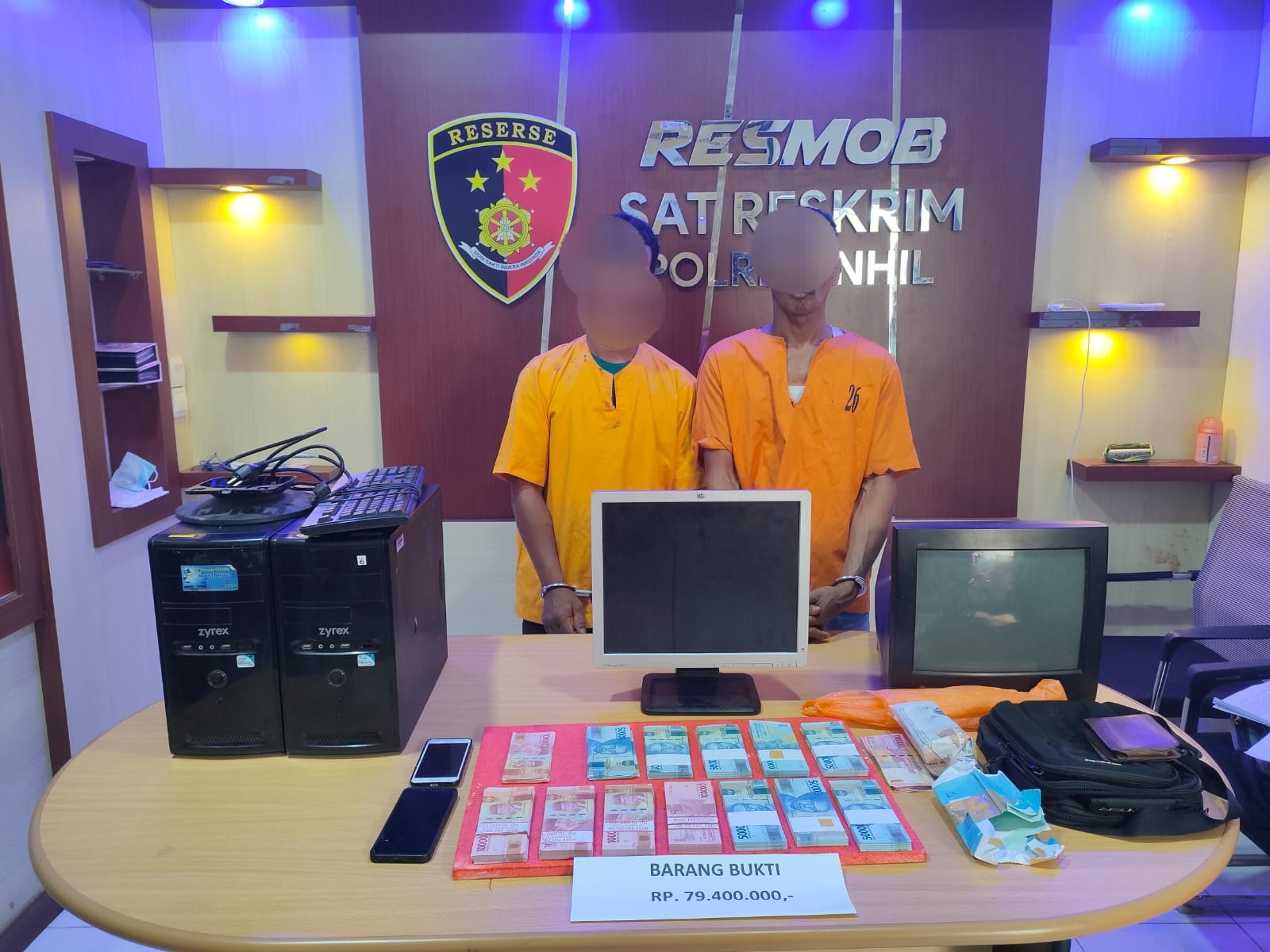 Sindikat Pengedar Uang Palsu di Inhil Berhasil diamankan Polisi