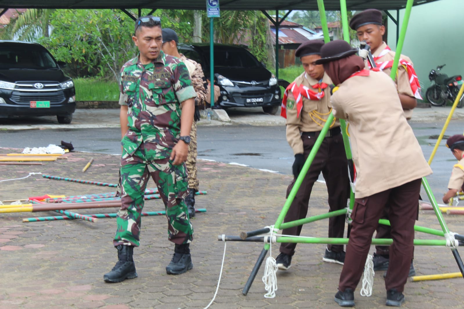 HUT Pramuka Ke-61,Saka Wira Kartika Kodim 0314/Inhil Gelar Perlombaan Pionir dan Karikatur