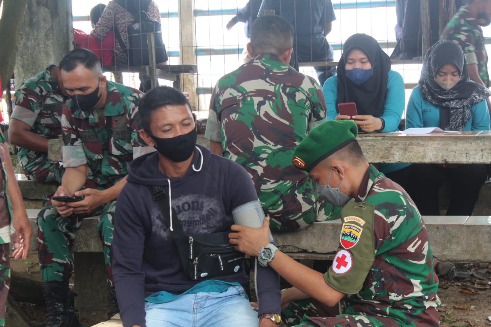 Kodim 0314/Inhil, Kembali Menggelar Vaksinasi Dosis 3 di Pelabuhan Pelindo Tembilahan