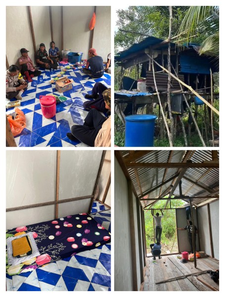 Polri Hadir untuk Masyarakat,Bhabinkamtibmas Bedah Rumah Warga Kurang Mampu di Pelangiran