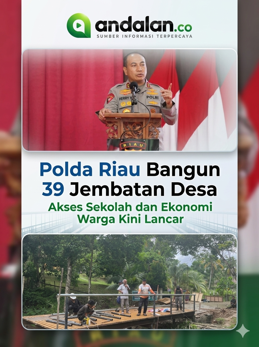 Polda Riau Bangun 39 Jembatan Desa, Akses Sekolah dan Ekonomi Warga Kini Lancar