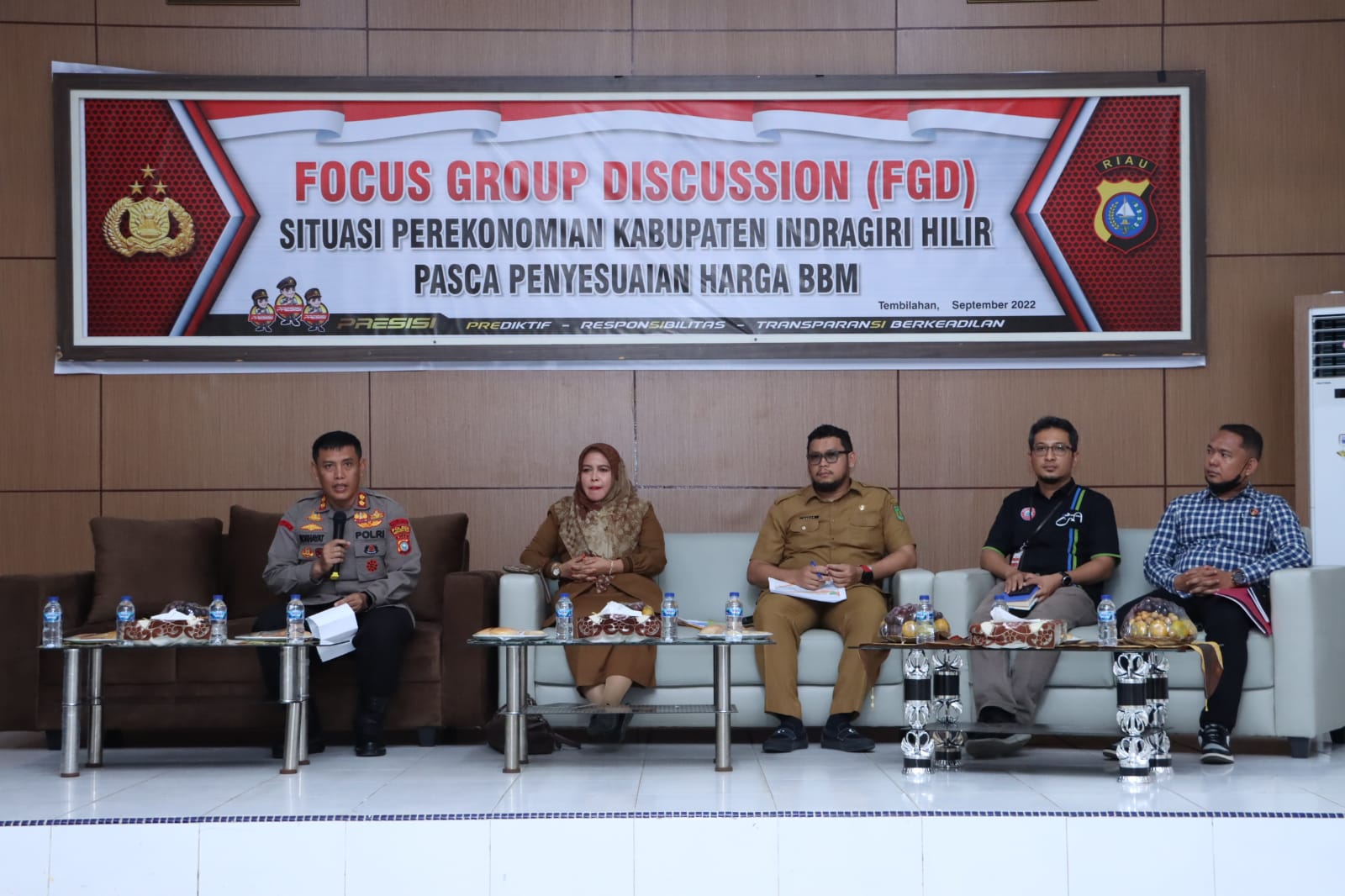 Membahas Situasi Perekonomian, Polres Inhil Gelar Kegiatan FGD