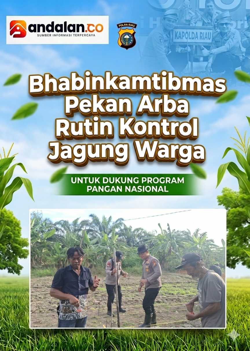 Bhabinkamtibmas Pekan Arba Rutin Kontrol Jagung Warga untuk Dukung Program Pangan Nasional
