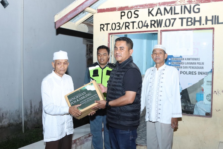 Kapolres Inhil Laksanakan Pengecekan Pos Kamling di Wilayah Kecamatan Tembilahan Kota