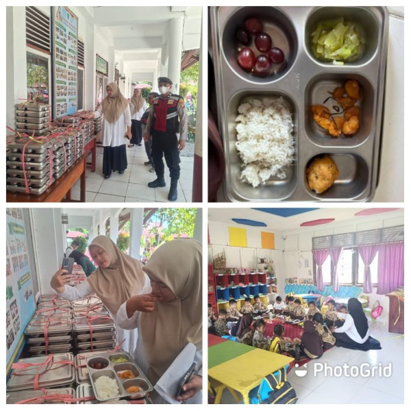 SPPG Bhayangkari Inhil Gencarkan Program Gizi Nasional, Anak-anak Sekolah Sambut Ceria