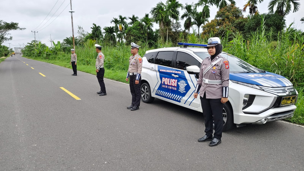 Libur Long Weekend, Satlantas Polres Inhil Patroli Jarak Jauh Antisipasi Macet dan Rawan Laka