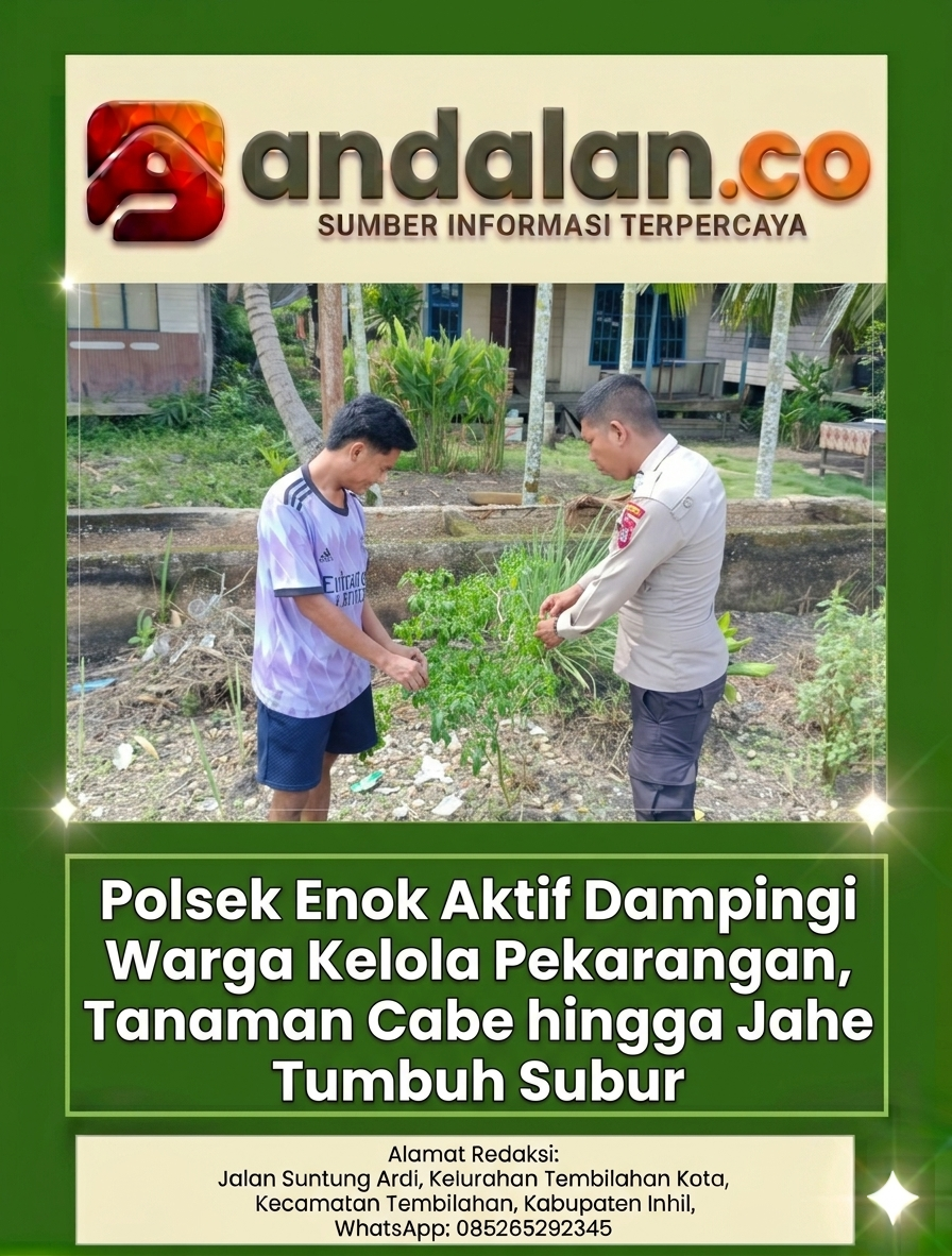 Polsek Enok Aktif Dampingi Warga Kelola Pekarangan, Tanaman Cabe hingga Jahe Tumbuh Subur