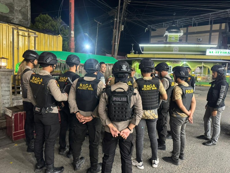 Tim RAGA Polres Inhil Gempur Premanisme dan Geng Motor, Wujudkan Kamtibmas Kondusif