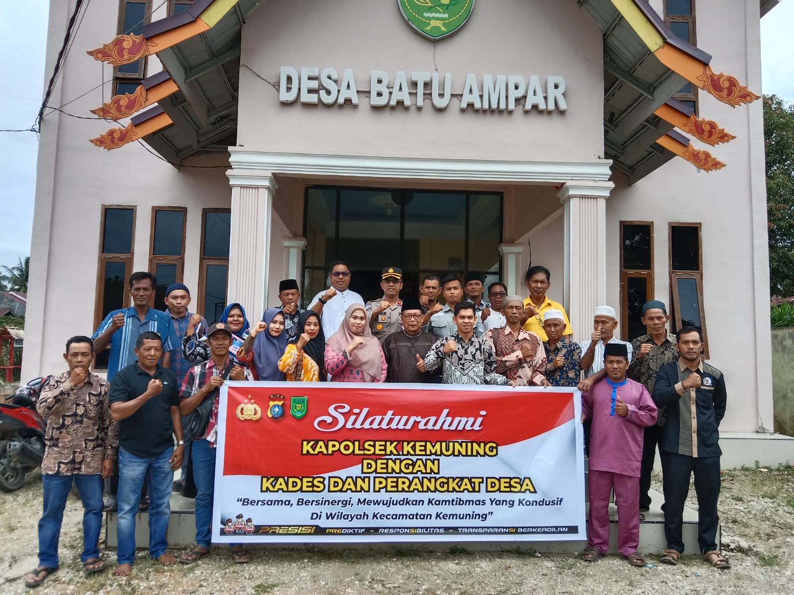 Masyarakat Desa Batu Ampar Sambut Kapolsek Kemuning, Polres Inhil yang Baru