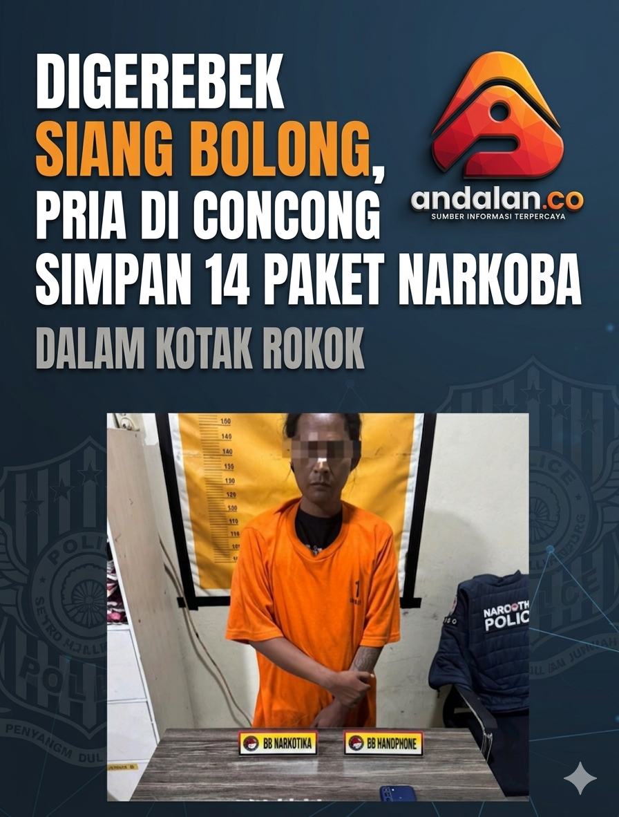 Digerebek Siang Bolong, Pria di Concong Simpan 14 Paket Sabu dalam Kotak Rokok