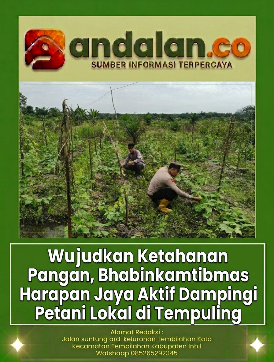 Wujudkan Ketahanan Pangan, Bhabinkamtibmas Harapan Jaya Aktif Dampingi Petani Lokal di Tempuling