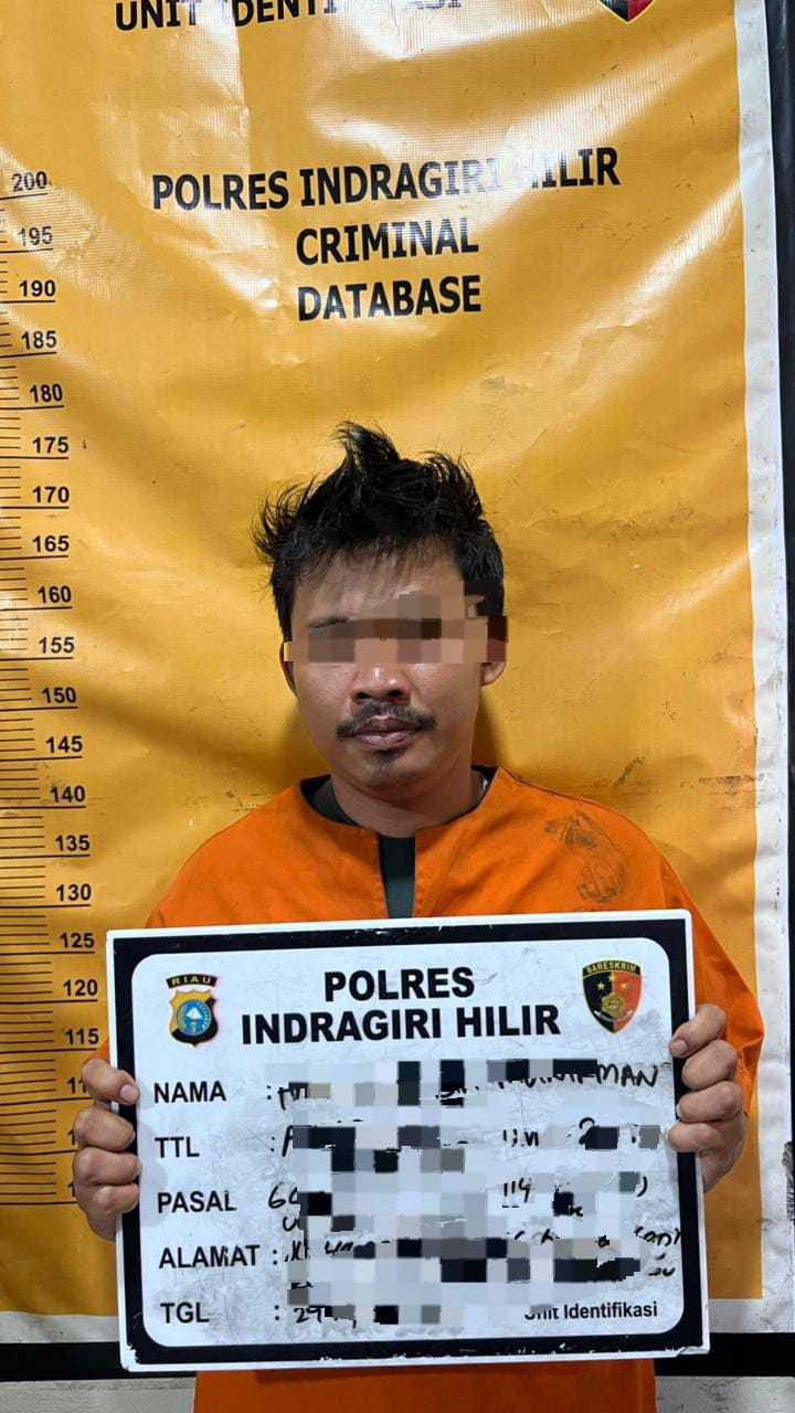 Ops Antik 2026 Berhasil! Polres Inhil Amankan Pengedar Sabu dan Barang Bukti 8,60 Gram