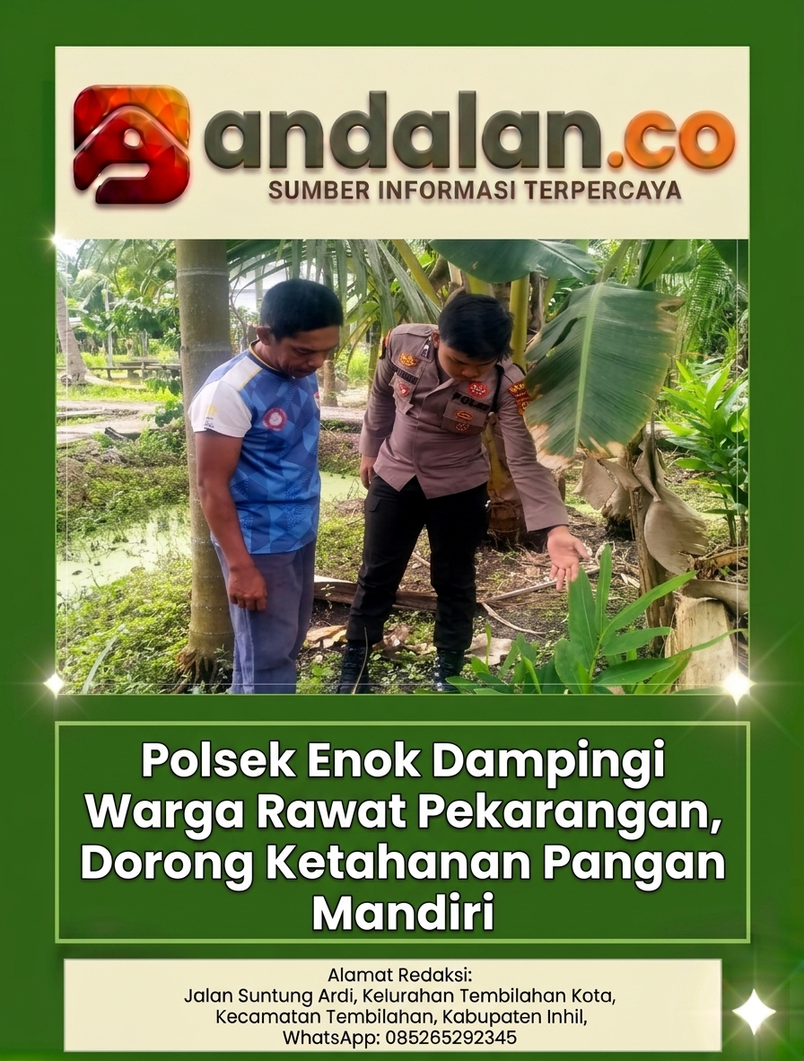 Polsek Enok Dampingi Warga Rawat Pekarangan, Dorong Ketahanan Pangan Mandiri