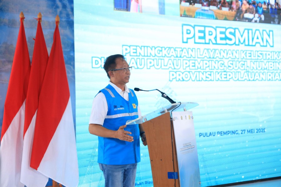 Direktur Distribusi PLN Resmikan Layanan Kelistrikan 24 Jam di Empat Pulau Terpencil Kepulauan Riau Secara Serentak