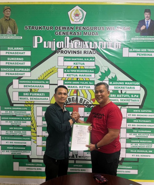 Ahmad Mulyadi Terima Mandat Resmi Bentuk DPD Generasi Muda Pujakesuma Indragiri Hilir