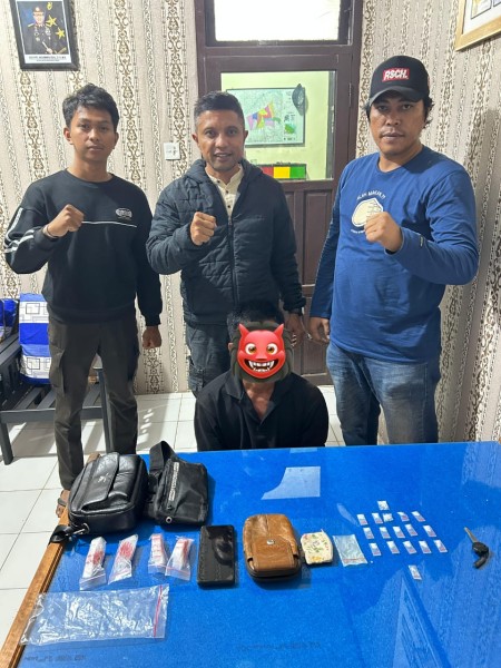 Satreskrim Polsek Enok Tangkap Pengedar Sabu di Desa Benteng Utara, Indragiri Hilir