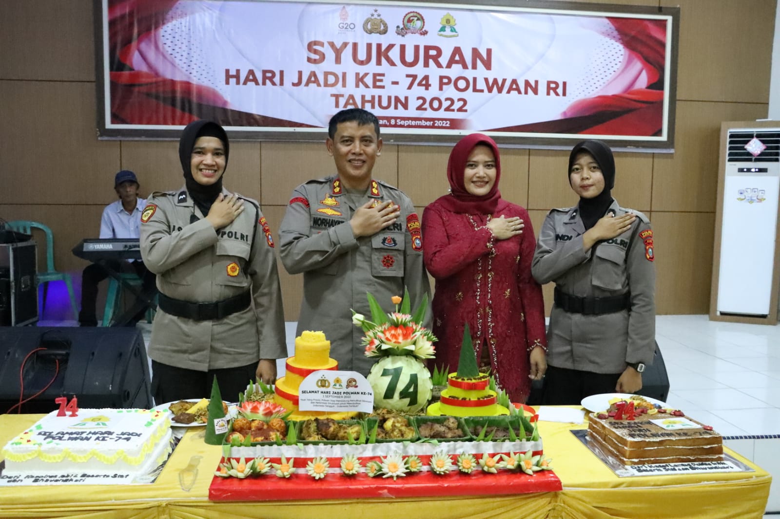 Polres Inhil Gelar Syukuran Hari Jadi Polwan Ke-74 Tahun