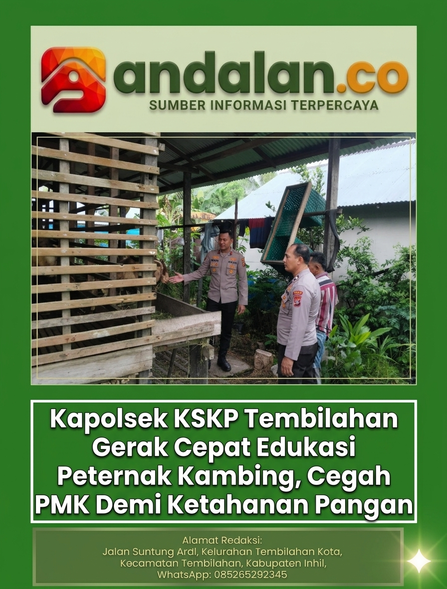 Kapolsek KSKP Tembilahan Gerak Cepat Edukasi Peternak Kambing, Cegah PMK Demi Ketahanan Pangan