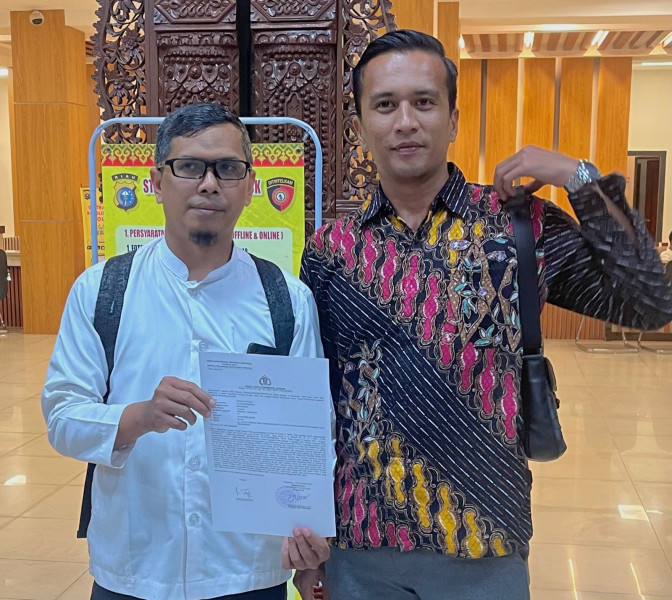 Korban Dugaan Penipuan Proyek Milyaran Rupiah di PT. PN V Resmi Lapor Ke Polda Riau